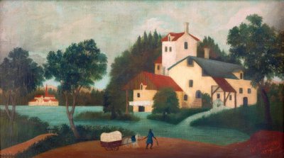 Kočár před mlýnem od Henri Rousseau