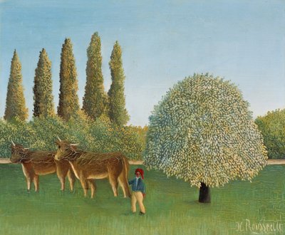 Meadowland The Pasture od Henri Rousseau