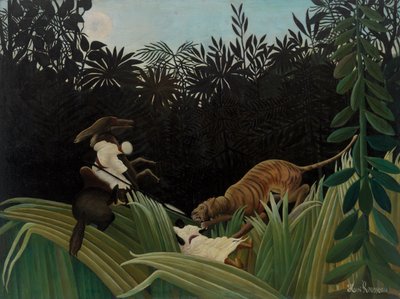 Skauti napadeni tygrem od Henri Rousseau