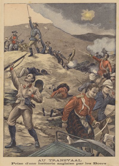 Zajetí britské dělové baterie Búry v Jižní Africe od Henri Rudaux