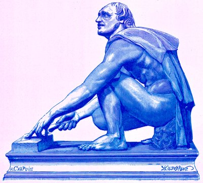 Mlýnek, ilustrace z knihy Victora Duruye "Dějiny Říma", vydané v roce 1884 (digitálně upravený obrázek) od Henri Theophile Hildibrand