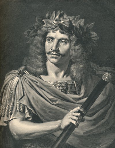 Molière jako Julius Caesar v Tragédii Pompée, 1886 od Henri Thiriat