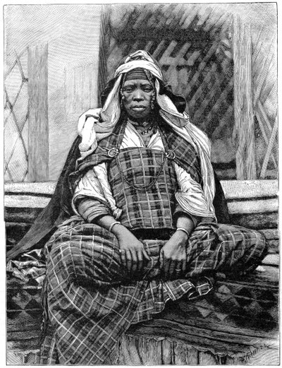 Žena, Biskra, Alžírsko, c1890 od Henri Thiriat