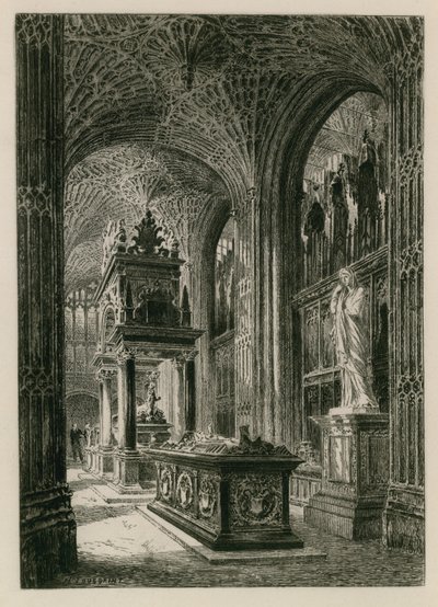 Interiér Westminsterského opatství od Henri Toussaint