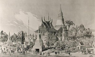 Kambodžský palác na Trocadero, světová výstava z roku 1900 od Henri Toussaint
