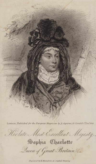 Charlotte z Mecklenburg-Strelitz, královna choť krále Jiřího III od Henri after Meyer