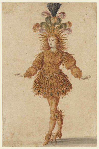 Louis XIV jako Apollo v baletu Ballet de la Nuit, 1653. od Henri de Gissey