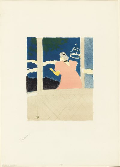 At the Ambassadeurs-Singer at the Café-concert, ze šestého alba L'Estampe originale od Henri de Toulouse-Lautrec