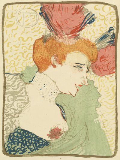 Busta slečny Marcelle Lenderové (slečna Marcelle Lenderová, busta) od Henri de Toulouse-Lautrec