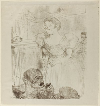 Di ti Fellow, anglický zpěvák v kavárně-koncert od Henri de Toulouse-Lautrec