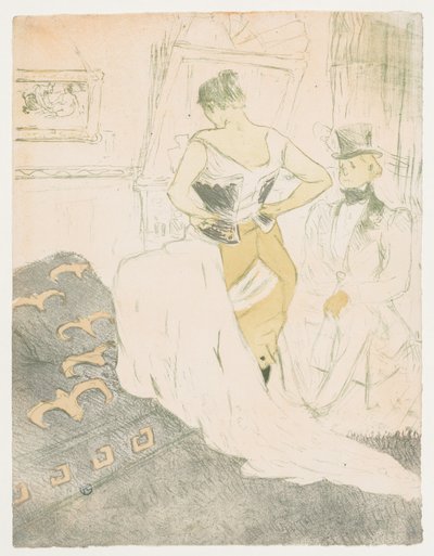 Elles: Žena v korzetu od Henri de Toulouse-Lautrec