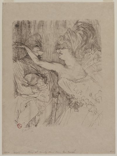 Guy and Mealy, v "Paris qui Marche" od Henri de Toulouse-Lautrec