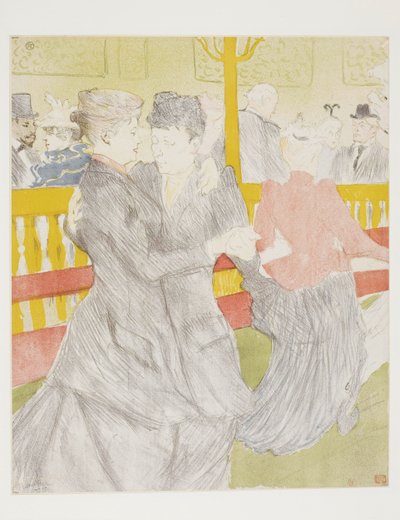Tanec v Moulin Rouge od Henri de Toulouse-Lautrec