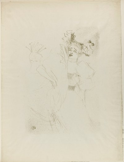 Věřitel v Chilpéric, Full Face od Henri de Toulouse-Lautrec