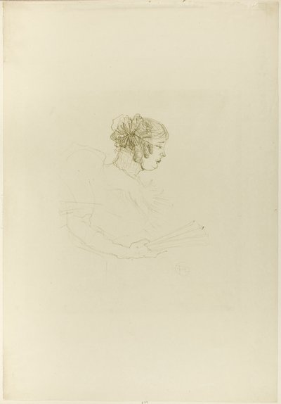 Luce Myrès, v profilu od Henri de Toulouse-Lautrec