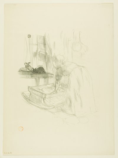 Ukolébavka, z melodií od Désiré Dihau od Henri de Toulouse-Lautrec