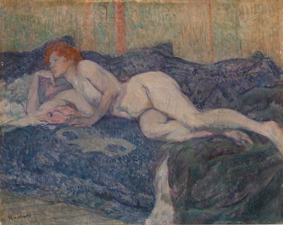 Nahá ležící na gauči od Henri de Toulouse-Lautrec