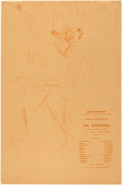 Program k "La lépreuse" od Henri de Toulouse-Lautrec