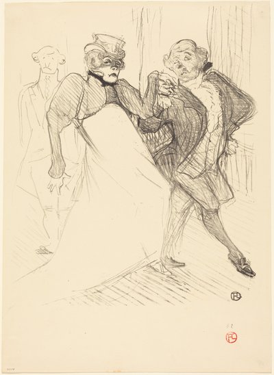Rejane a Galipaux ve hře „Madame Sans-Gêne“ (Réjane a Galipaux ve hře „Madame Sans-Gêne“) od Henri de Toulouse-Lautrec