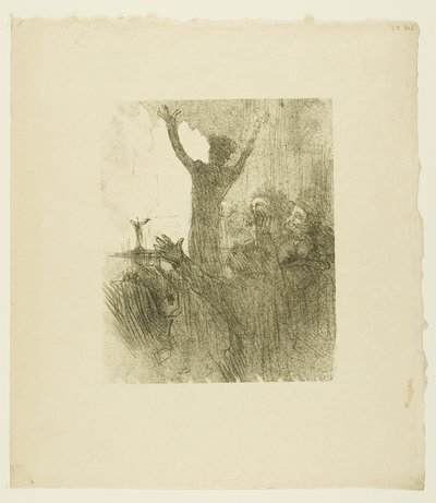 Schlomé Fuss v synagoze, z Au Pied du Sinaï od Henri de Toulouse-Lautrec