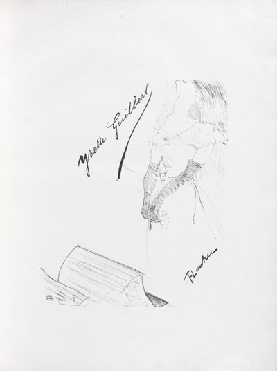 Yvette Guilbert-Anglická série: Frontispiece od Henri de Toulouse-Lautrec
