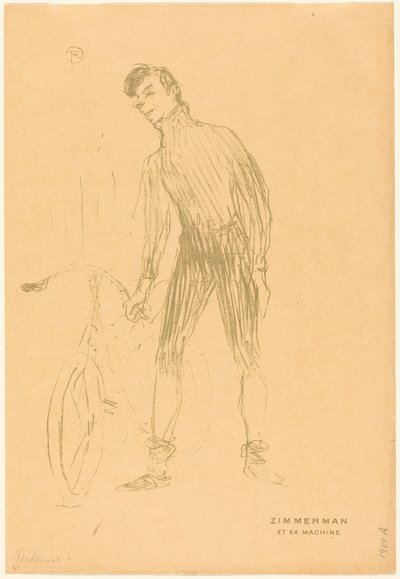 Zimmerman a jeho stroj od Henri de Toulouse-Lautrec