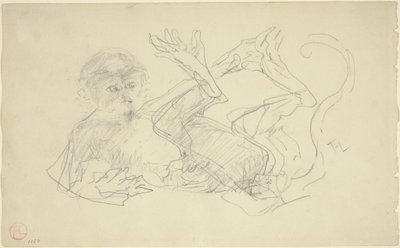 Opice hrající si na zádech, 1880. od Henri de Toulouse Lautrec