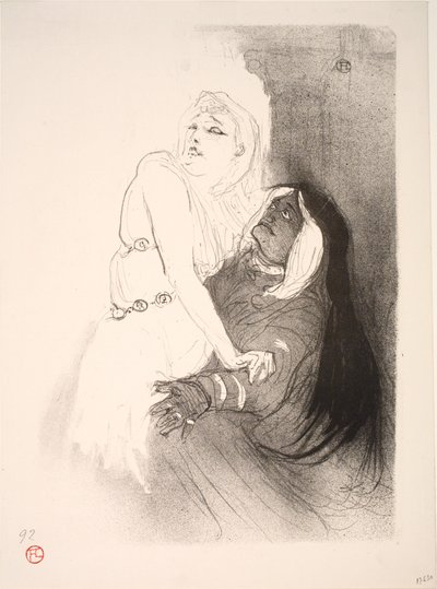 Během renesance, Sarah Bernhardt v Phèdre od Henri de Toulouse Lautrec