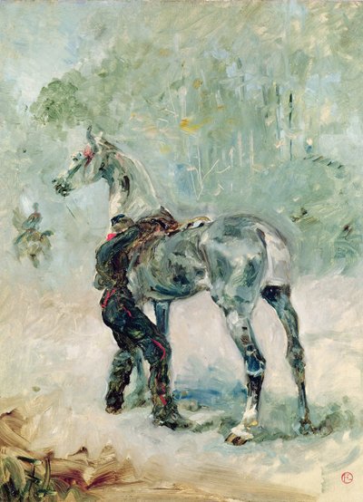 Dělostřelec sedlal svého koně, 1879 od Henri de Toulouse Lautrec