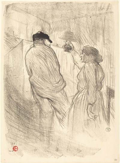 At the Theatre-Libre: Antoine in Worry Au Théatre-Libre: Antoine in Worry, 189 od Henri de Toulouse Lautrec
