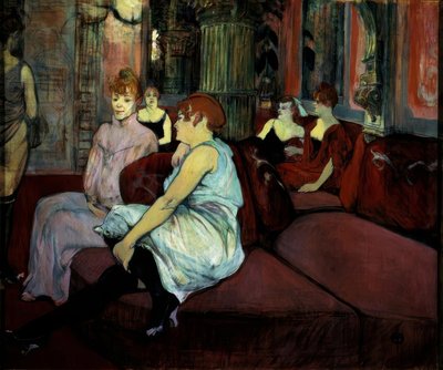 Na Salonu rue des Moulins od Henri de Toulouse Lautrec