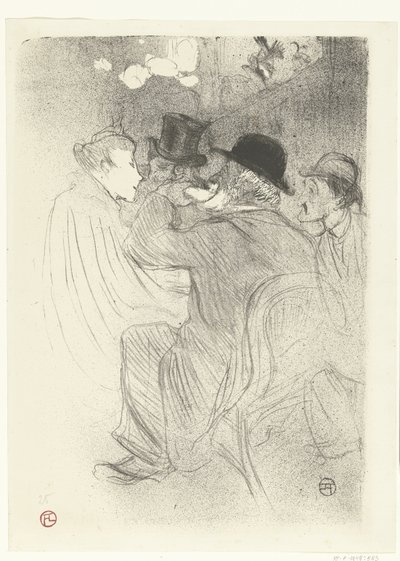 Bezoekers v kavárně Moulin Rouge V Moulin Rouge. Drsný! Pořádný drsňák! od Henri de Toulouse Lautrec