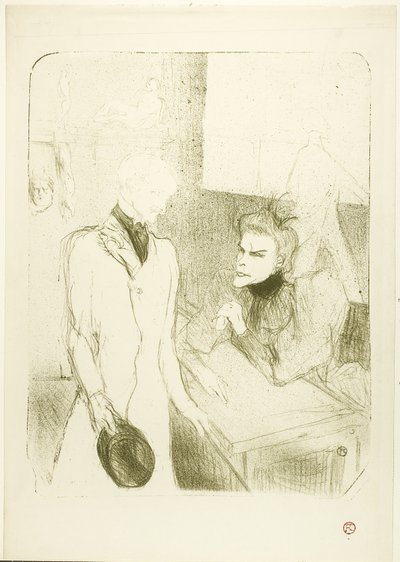 Brandès und le Bargy in Les Cabotins von Henri de Toulouse-Lautrec