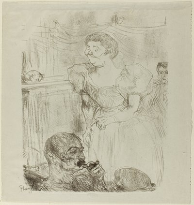 Di ti Fellow, anglický zpěvák v kavárně-koncert od Henri de Toulouse Lautrec