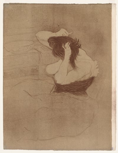 Elles: Žena si česá vlasy od Henri de Toulouse-Lautrec