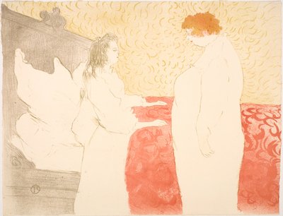 Žena v posteli, profil, brzký východ slunce od Henri de Toulouse-Lautrec