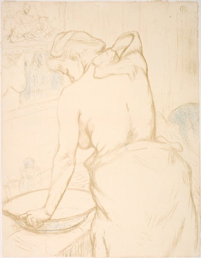 Žena se myje, toaleta od Henri de Toulouse-Lautrec