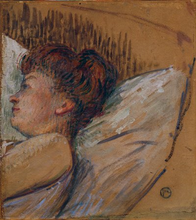 žena v posteli od Henri de Toulouse-Lautrec