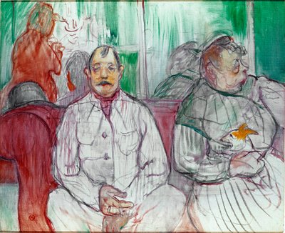 On, ona a pes (Pár se psem). Obraz Henri de Toulouse-Lautrec (Toulouse Lautrec od Henri de Toulouse Lautrec