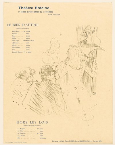 Pocta Molierovi od Henri de Toulouse Lautrec