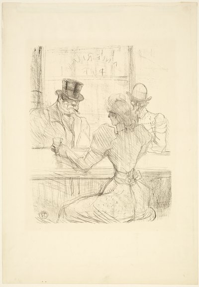 V baru Picton (americký bar), rue Scribe od Henri de Toulouse-Lautrec