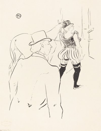 In the Wings of the Folies-Bergere: Paní Lona Barrison se svým manažerem a manželem, 1895. od Henri de Toulouse Lautrec