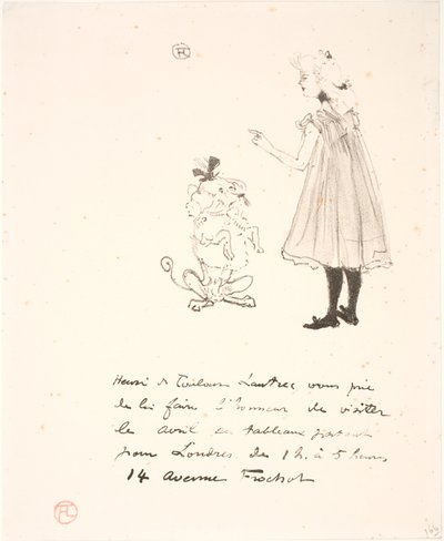 Pozvánka na výstavu od Henri de Toulouse Lautrec