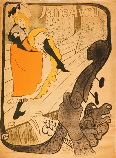 Jane Avril, 1893 od Henri de Toulouse Lautrec