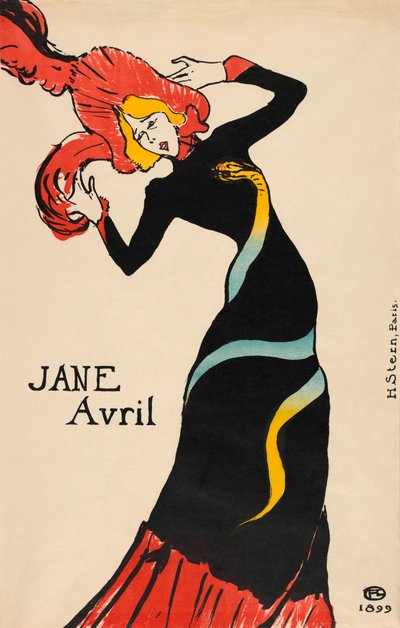 Plakát Jane Avril od Henriho de Toulouse-Lautrec od Henri de Toulouse Lautrec