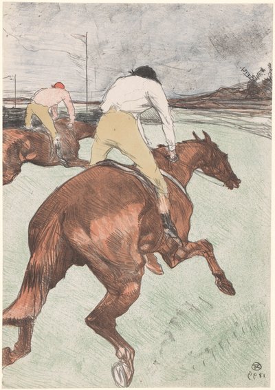 "Le Jockey" Dva žokejové na koních Le žokej (původní název) Koňské dostihy (název seriálu) Kurzy (název série) od Henri de Toulouse Lautrec