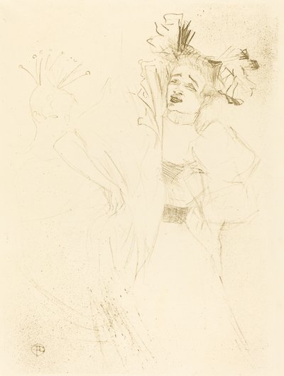 Lender Full Face in Chilperic Lender de face dans Chilpéric, 1895. od Henri de Toulouse Lautrec
