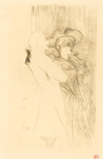 Lender a Auguez v "La chanson de fortunio" (Lender a Auguez v "La chanson de fortunio") od Henri de Toulouse Lautrec