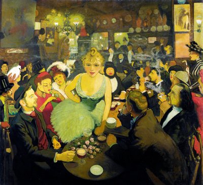 Interiér Bruant (Aristide od Henri de Toulouse Lautrec