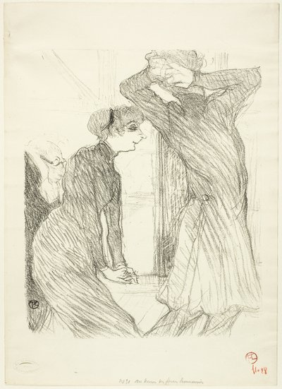 Lugné-Poé und Bady in "Au-Dessus des Forces Humaines" von Henri de Toulouse-Lautrec